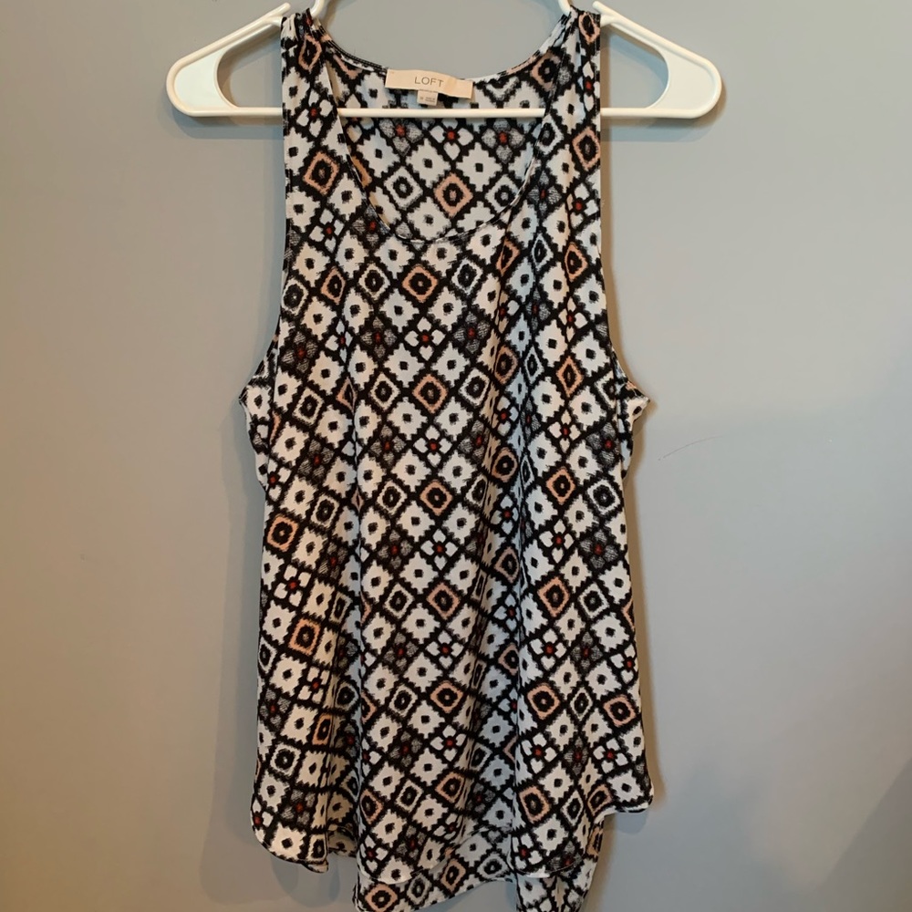 Loft Ann Taylor Aztec print tank top